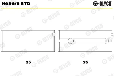 H086/5 STD GLYCO Подшипник коленвала