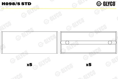 H098/5 STD GLYCO Подшипник коленвала