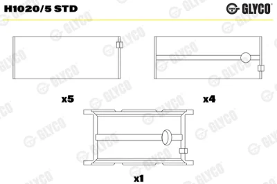 H1020/5 STD GLYCO Подшипник коленвала