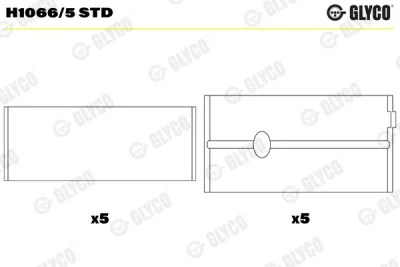 H1066/5 STD GLYCO Подшипник коленвала