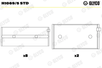 H1069/5 STD GLYCO Подшипник коленвала