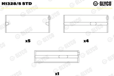 Подшипник коленвала GLYCO H1328/5 STD