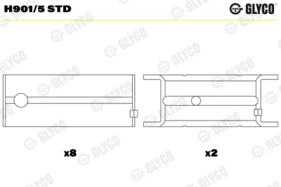 H901/5 STD GLYCO Подшипник коленвала