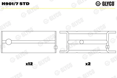 H901/7 STD GLYCO Подшипник коленвала