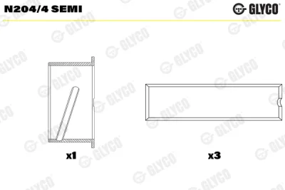 N204/4 SEMI GLYCO Подшипник распредвала