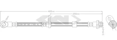 340584 GKN SPIDAN/LOEBRO Тормозной шланг