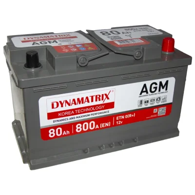 AGM аккумулятор 12V 80Ah 800A ETN 0(R+) B13 315x175x190 23,3kg DYNAMAX DEK800