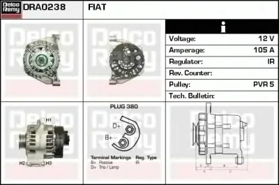 DRA0238 DELCO REMY Генератор