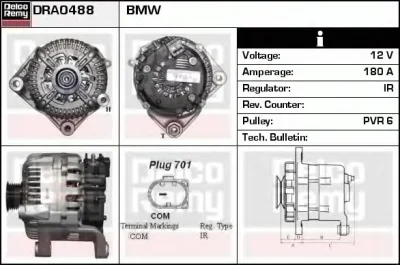 DRA0488 DELCO REMY Генератор