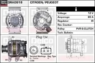 DRA0918 DELCO REMY Генератор