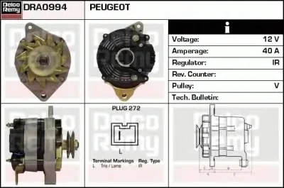 DRA0994 DELCO REMY Генератор