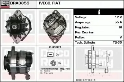 DRA3355 DELCO REMY Генератор