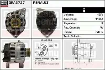 DRA3727 DELCO REMY Генератор