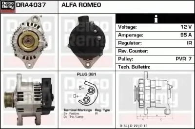 DRA4037 DELCO REMY Генератор