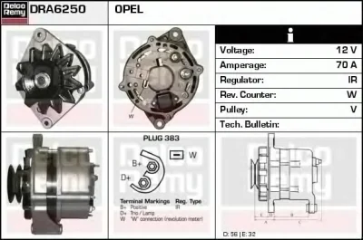 DRA6250 DELCO REMY Генератор