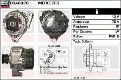 DRA6820 DELCO REMY Генератор