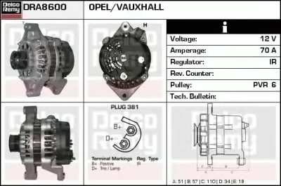 DRA8600N DELCO REMY Генератор