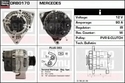 DRB0170 DELCO REMY Генератор