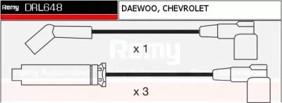 DRL648 DELCO REMY Высоковольтные провода (комплект проводов зажигания)