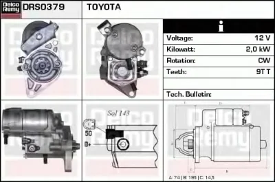 DRS0379 DELCO REMY Стартер