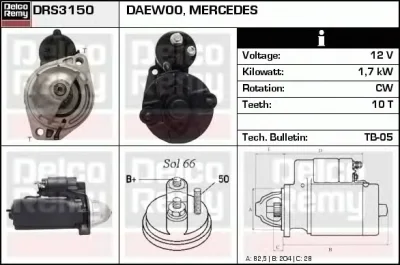 DRS3150N DELCO REMY Стартер