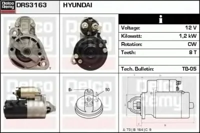 DRS3163 DELCO REMY Стартер