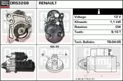 DRS3268 DELCO REMY Стартер