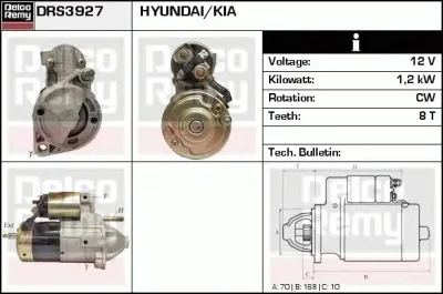 DRS3927 DELCO REMY Стартер
