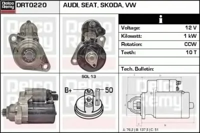 DRT0220 DELCO REMY Стартер
