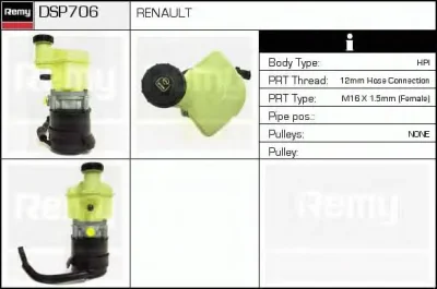 DSP706 DELCO REMY Гидроусилитель руля (насос гидроусилителя)