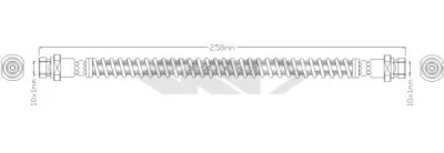 39475 GKN SPIDAN/LOEBRO Тормозной шланг