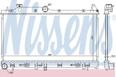 67730 NISSENS Радиатор охлаждения двигателя