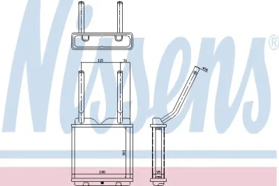72638 NISSENS Радиатор отопителя салона