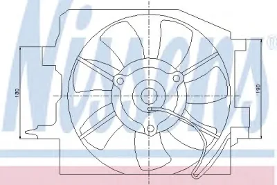 Вентилятор охлаждения радиатора NISSENS 85225