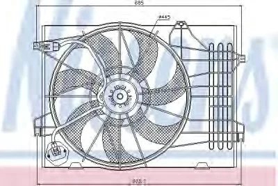 Вентилятор охлаждения радиатора NISSENS 85367