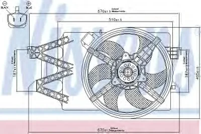 Вентилятор охлаждения радиатора NISSENS 85488