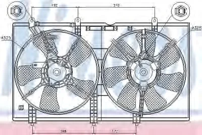 Вентилятор охлаждения радиатора NISSENS 85636
