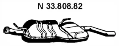 33.808.82 EBERSPÄCHER Глушитель выхлопных газов средний/конечный/задняя банка