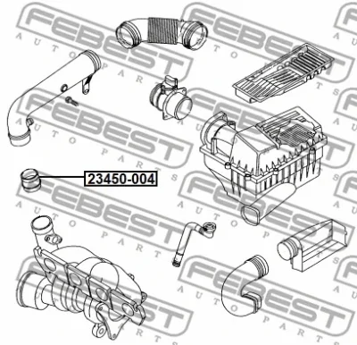 Шланг, система подачи воздуха FEBEST 23450-004