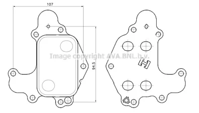 PE3434 AVA Масляный радиатор, двигательное масло