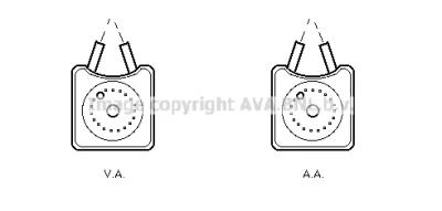 масляный радиатор, двигательное масло AVA VN3106