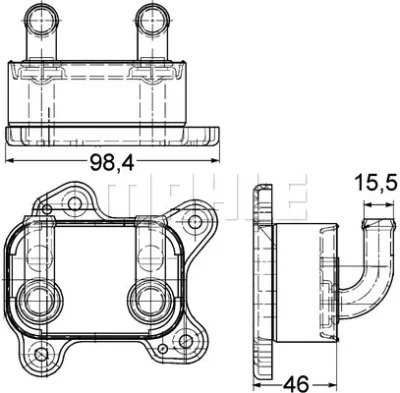 CLC 168 000P KNECHT/MAHLE Масляный радиатор, двигательное масло