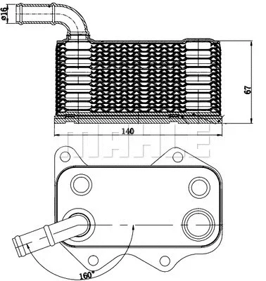 Масляный радиатор, двигательное масло KNECHT/MAHLE CLC 174 000S