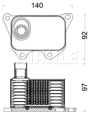 Масляный радиатор, двигательное масло KNECHT/MAHLE CLC 185 000S