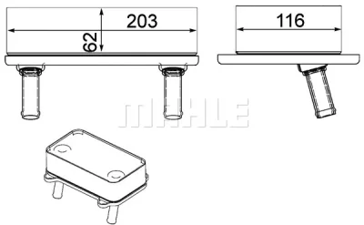 CLC 29 000P KNECHT/MAHLE Масляный радиатор, двигательное масло