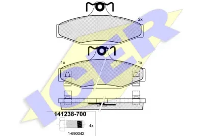 141238 ICER Тормозные колодки