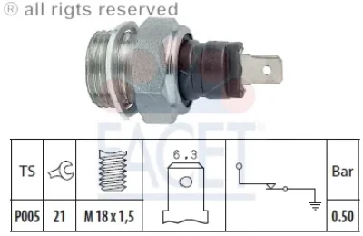 Датчик давления масла FACET 7.0080