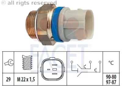 7.5650 FACET Датчик включения вентилятора радиатора