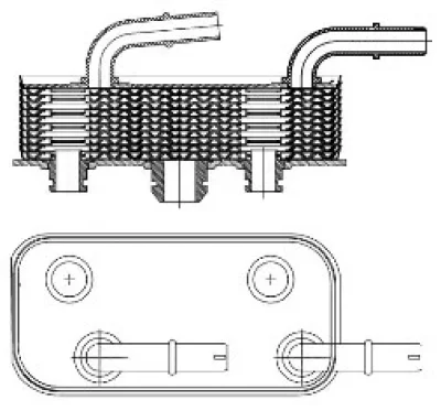 Масляный радиатор, двигательное масло LUZAR LOC 2635