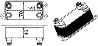 CLC 227 000P KNECHT/MAHLE Масляный радиатор, автоматическая коробка передач